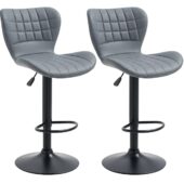 Homcom UK835-544V700331 Grey Bar Stool 109cm 2pcs