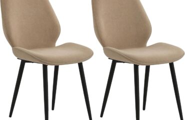 Homcom Velvet Set of 2 Kitchen Chair