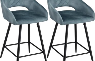 Homcom Velvet-Touch Bar Stool 94cm 2pcs