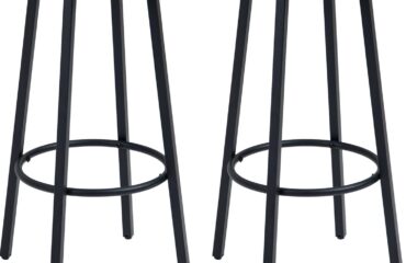 Homcom Industrial Tall Rustic Brown Bar Stool 65cm 2pcs
