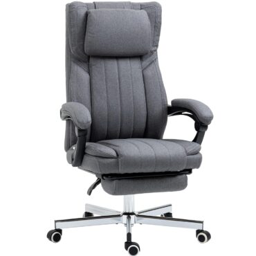Homcom Executive High Back Dark Grey Office Chair 113cm