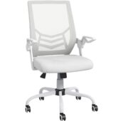 Vinsetto Mesh Swivel White Office Chair 104cm