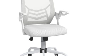 Vinsetto Mesh Swivel White Office Chair 104cm